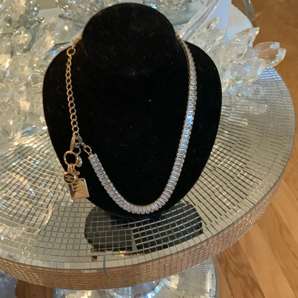 CHANEL Gold and Silver necklace with cubic zirconia - Picture 9 of 10